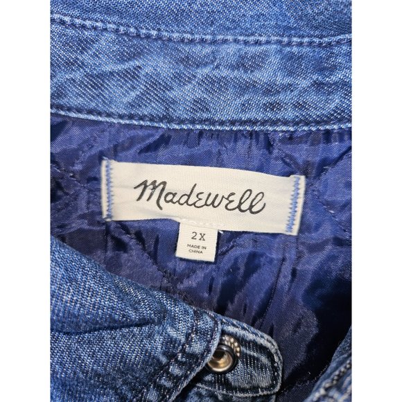 Madewell Womens Quilted Liner Jean Denim Jacket 2XL - Picture 5 of 6